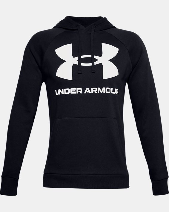 Under Armour UA Rival Fleece Logo Hoodie Mens ColdGear Fitness Hoody Jumper 